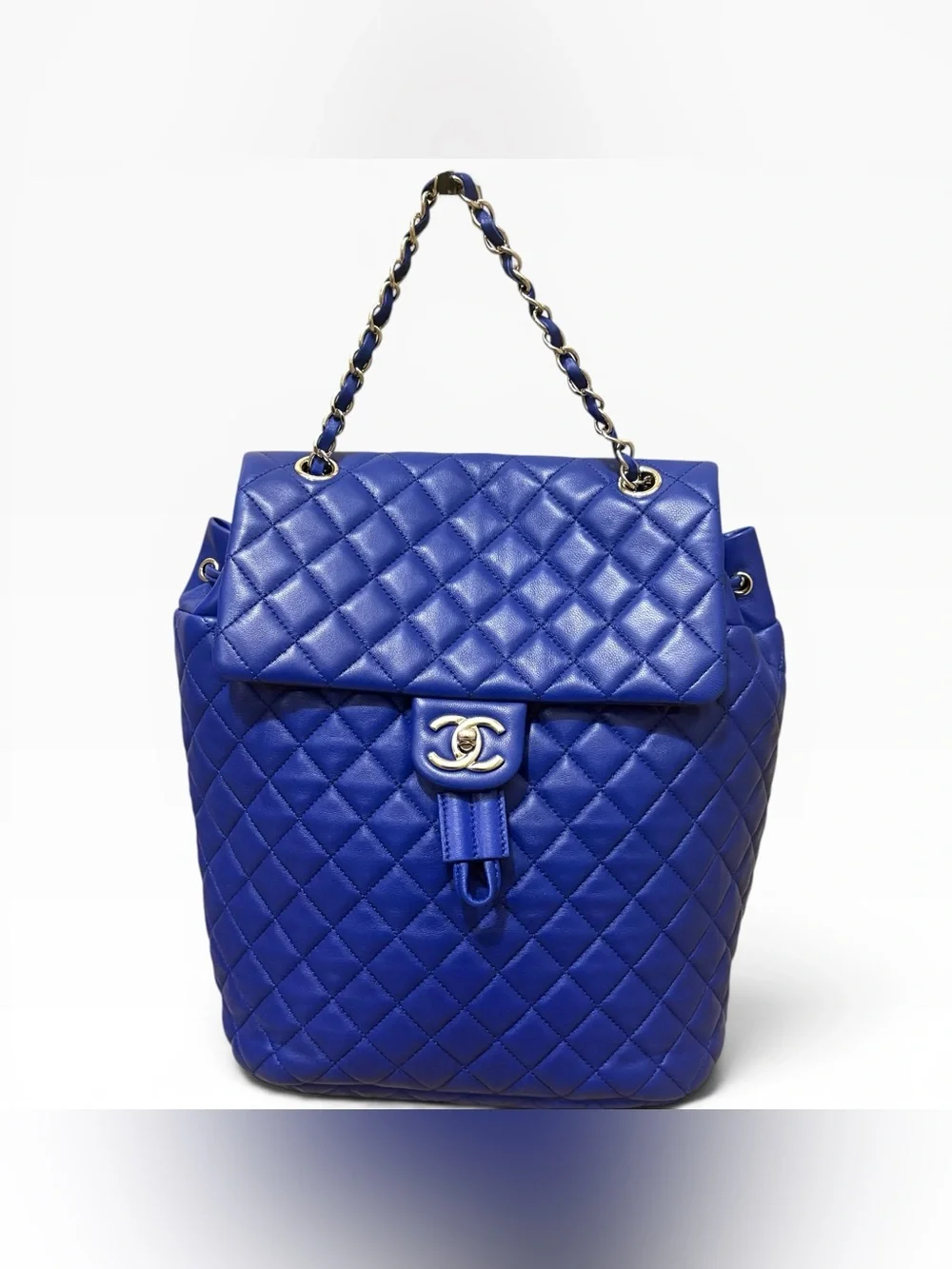 CHANEL Urban Spirit Large Backpack Royal Blue Quilted Lambskin 22 Series